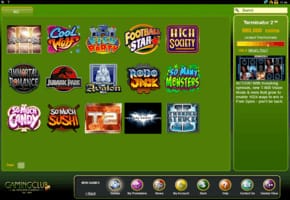 Gaming Club - Spielauswahl